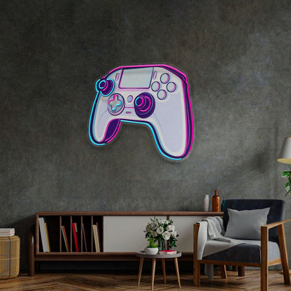 Stick Controller Purple-Blue Uv Printed Led Neon Sign For Gaming Room Holiday Decor | Shineneon
