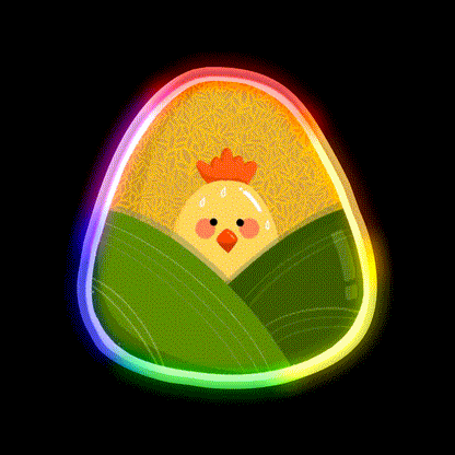 Sticky Rice Chicken Snack Food Led Neon Sign Rgb Color - LED neon sign close-up detail