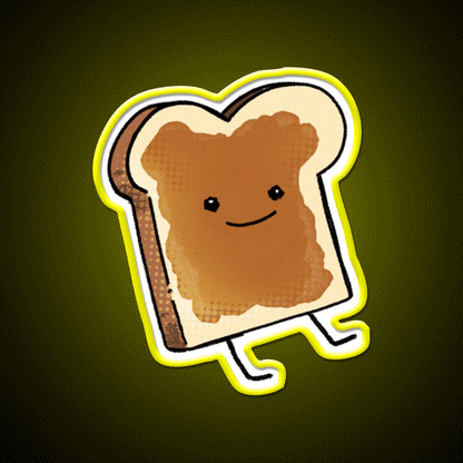 Stiker Peanut Butter Snack Food Led Neon Sign Rgb Color - Custom LED neon sign front view
