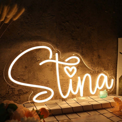 Stina Yellow Led Neon Sign - Shineneon