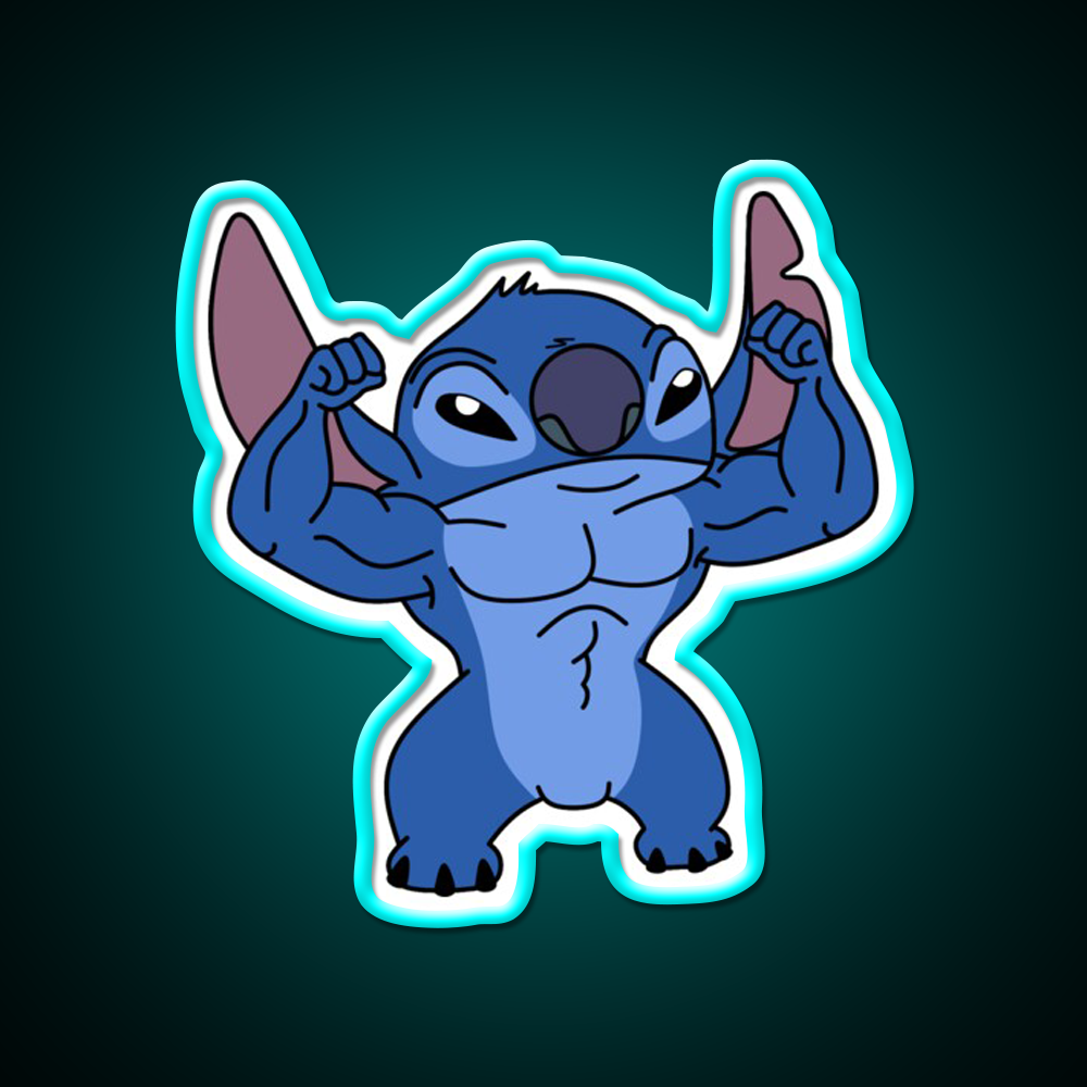 Stitch Gym Fitness Led Neon Sign Rgb Color