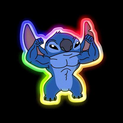 Stitch Gym Fitness Led Neon Sign Rgb Color