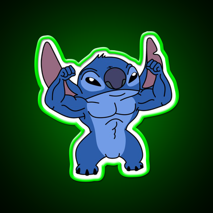 Stitch Gym Fitness Led Neon Sign Rgb Color