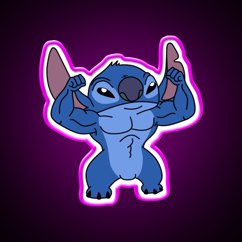 Stitch Gym Fitness Led Neon Sign Rgb Color