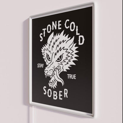 Stone Cold Sober Aa Na Recovery Rgb Led Neon Sign - Shineneon