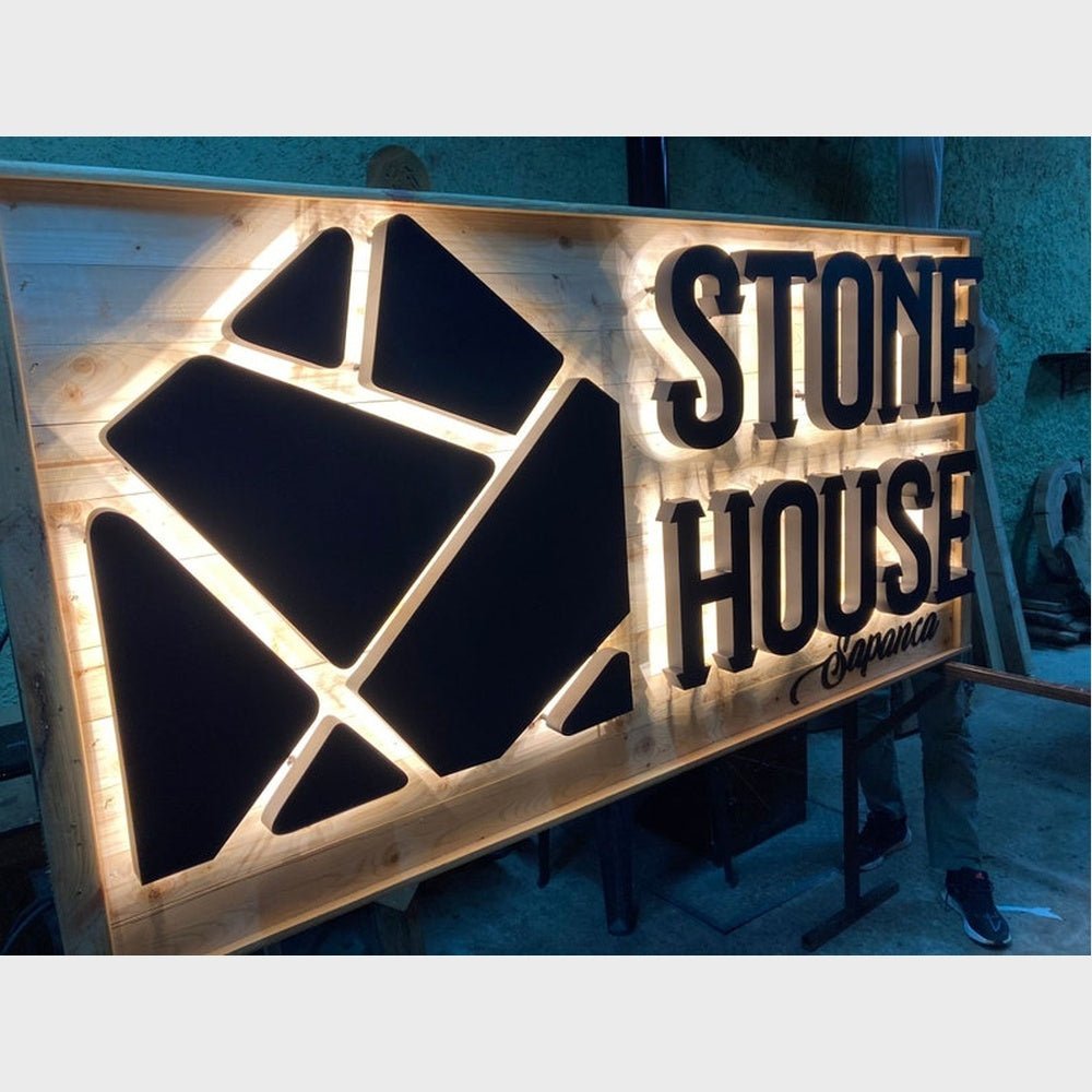 Stone House 3D Backlit Channel Letters Led Light Sign - Shineneon