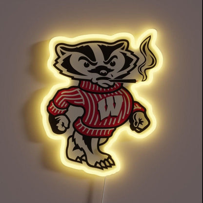 Stoned Bucky Badger Rgb Led Neon Sign - Shineneon