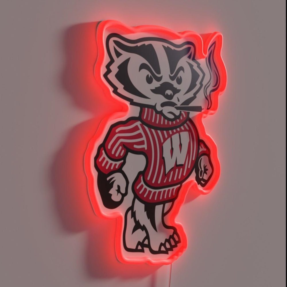 Stoned Bucky Badger Rgb Led Neon Sign - Shineneon
