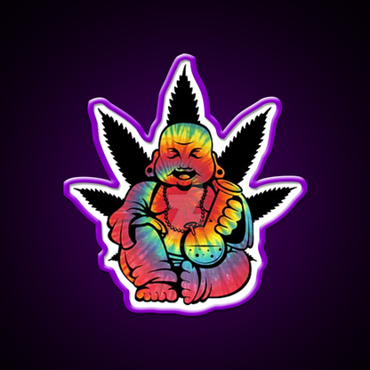 Stoned Buddha Hemp Inspired Green Leaf Led Neon Sign Rgb Color - LED neon sign view 9