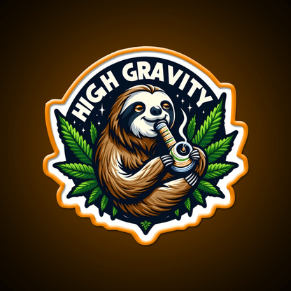 Stoned Sloth Hemp Inspired Green Leaf Led Neon Sign Rgb Color - Shineneon