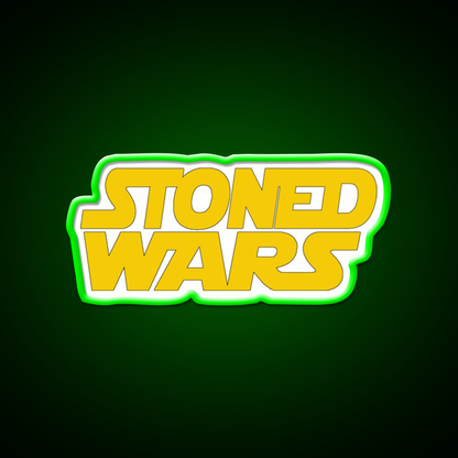 Stoned Wars Hemp Inspired Green Leaf Led Neon Sign Rgb Color - LED neon sign view 8