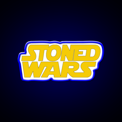 Stoned Wars Hemp Inspired Green Leaf Led Neon Sign Rgb Color - Shineneon
