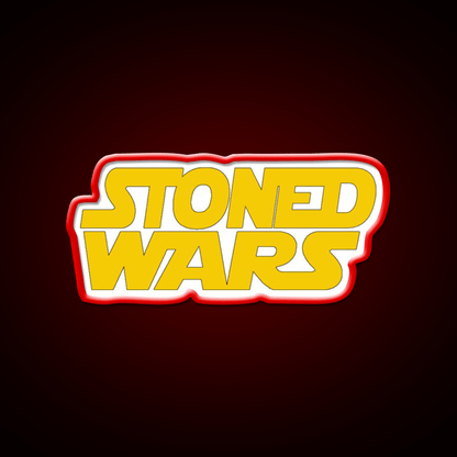 Stoned Wars Hemp Inspired Green Leaf Led Neon Sign Rgb Color - Shineneon