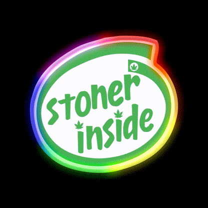 Stoner Inside Hemp Inspired Green Leaf Led Neon Sign Rgb Color
