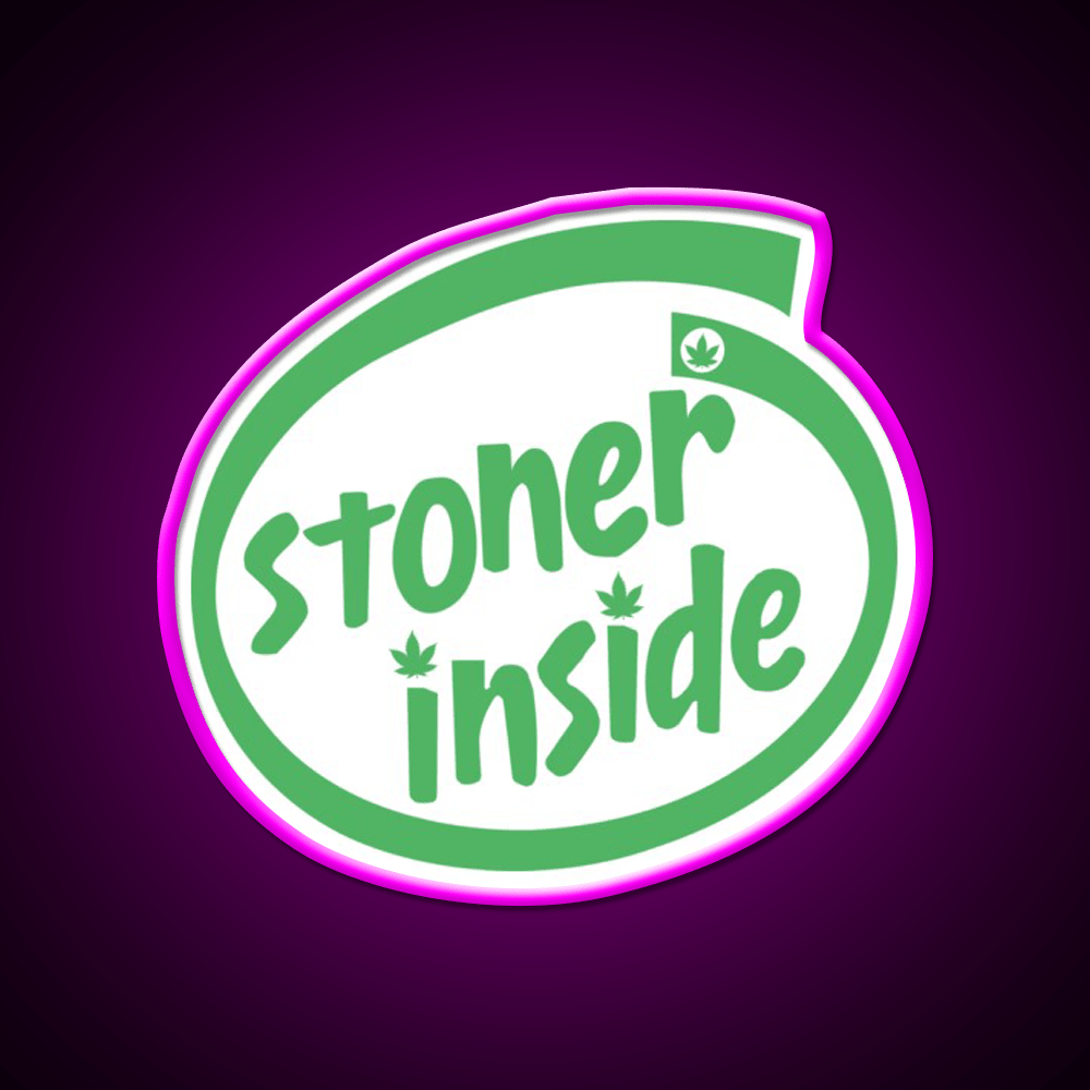 Stoner Inside Hemp Inspired Green Leaf Led Neon Sign Rgb Color - Shineneon