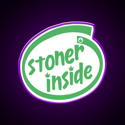 Stoner Inside Hemp Inspired Green Leaf Led Neon Sign Rgb Color - Shineneon