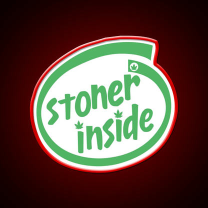 Stoner Inside Hemp Inspired Green Leaf Led Neon Sign Rgb Color - Shineneon