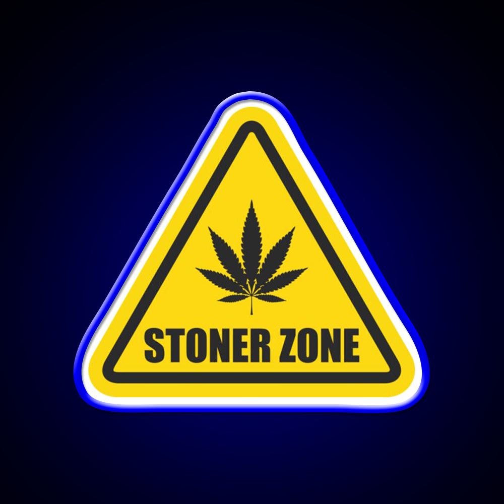 Stoner Zone Weed Leaf Gift Hemp Inspired Green Leaf Led Neon Sign Rgb Color - LED neon sign view 5