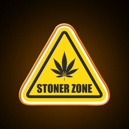 Stoner Zone Weed Leaf Gift Hemp Inspired Green Leaf Led Neon Sign Rgb Color - LED neon sign view 6