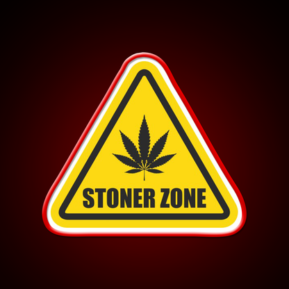 Stoner Zone Weed Leaf Gift Hemp Inspired Green Leaf Led Neon Sign Rgb Color - LED neon sign view 10
