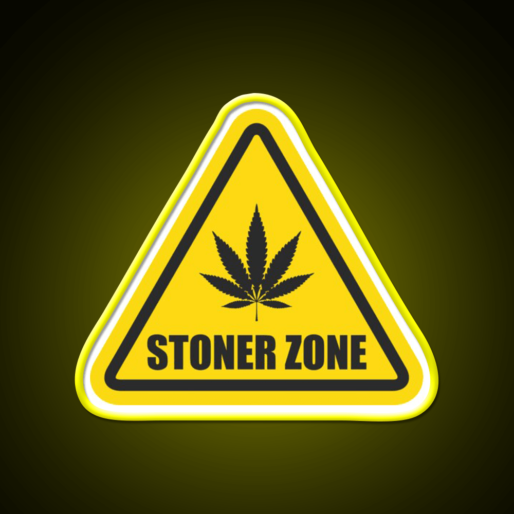 Stoner Zone Weed Leaf Gift Hemp Inspired Green Leaf Led Neon Sign Rgb Color - Shineneon