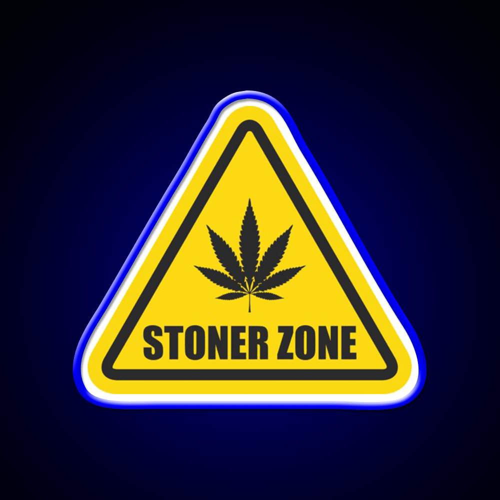 Stoner Zone Weed Leaf Gift Hemp Inspired Green Leaf Led Neon Sign Rgb Color - Shineneon