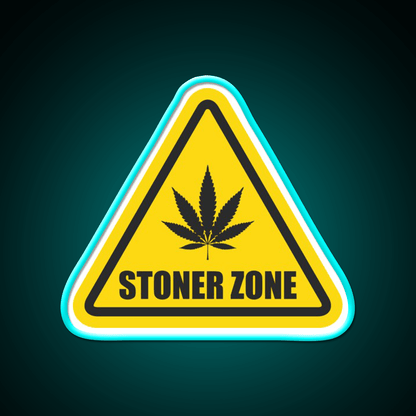 Stoner Zone Weed Leaf Gift Hemp Inspired Green Leaf Led Neon Sign Rgb Color - Shineneon