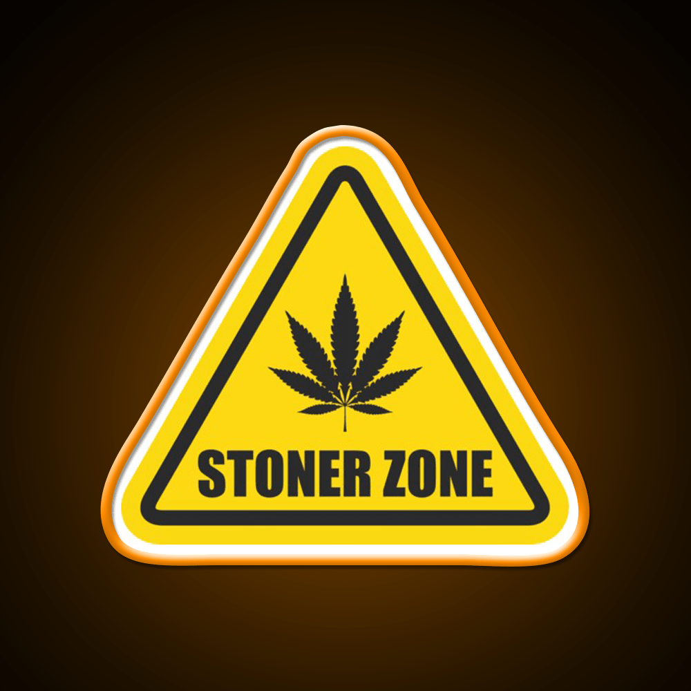 Stoner Zone Weed Leaf Gift Hemp Inspired Green Leaf Led Neon Sign Rgb Color - Shineneon