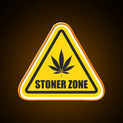 Stoner Zone Weed Leaf Gift Hemp Inspired Green Leaf Led Neon Sign Rgb Color - Shineneon
