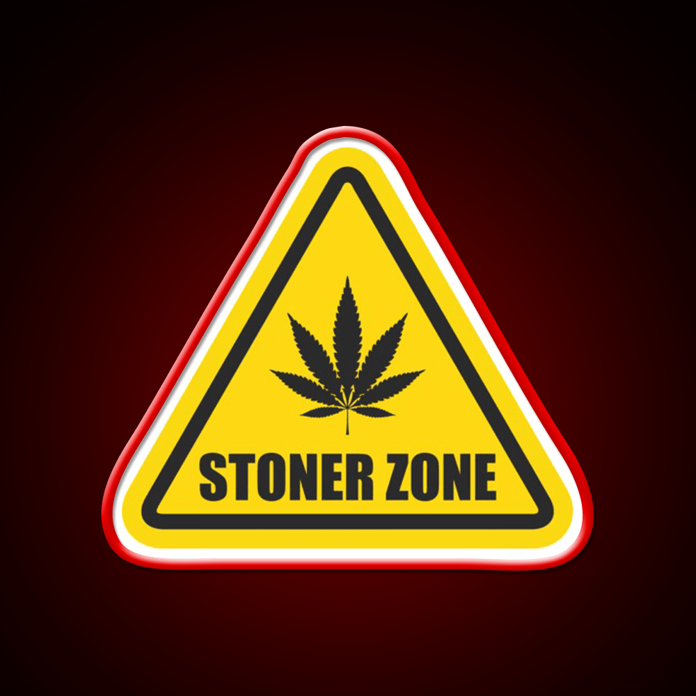Stoner Zone Weed Leaf Gift Hemp Inspired Green Leaf Led Neon Sign Rgb Color - Shineneon