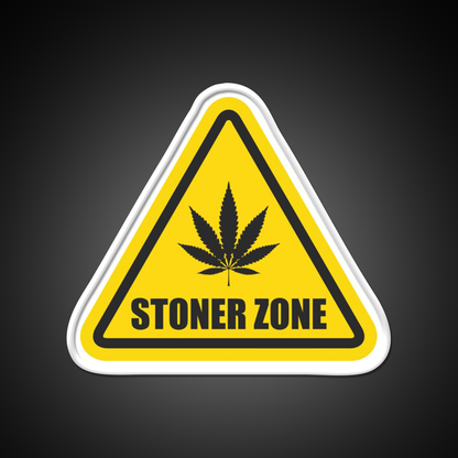 Stoner Zone Weed Leaf Gift Hemp Inspired Green Leaf Led Neon Sign Rgb Color - LED neon sign view 11
