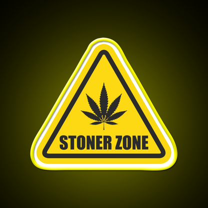 Stoner Zone Weed Leaf Gift Hemp Inspired Green Leaf Led Neon Sign Rgb Color - LED neon sign view 7