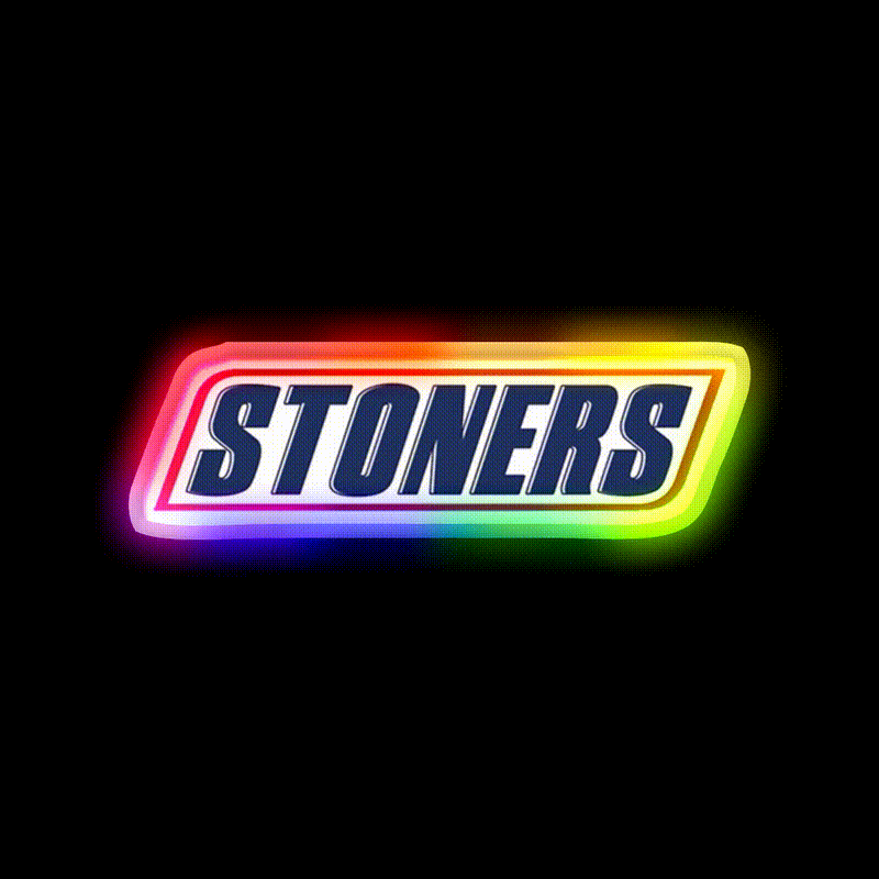 Stoners Bar Hemp Inspired Green Leaf Led Neon Sign Rgb Color - LED neon sign close-up detail