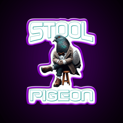 Stool Pigeon Man Cave Bar Led Neon Sign - Shineneon