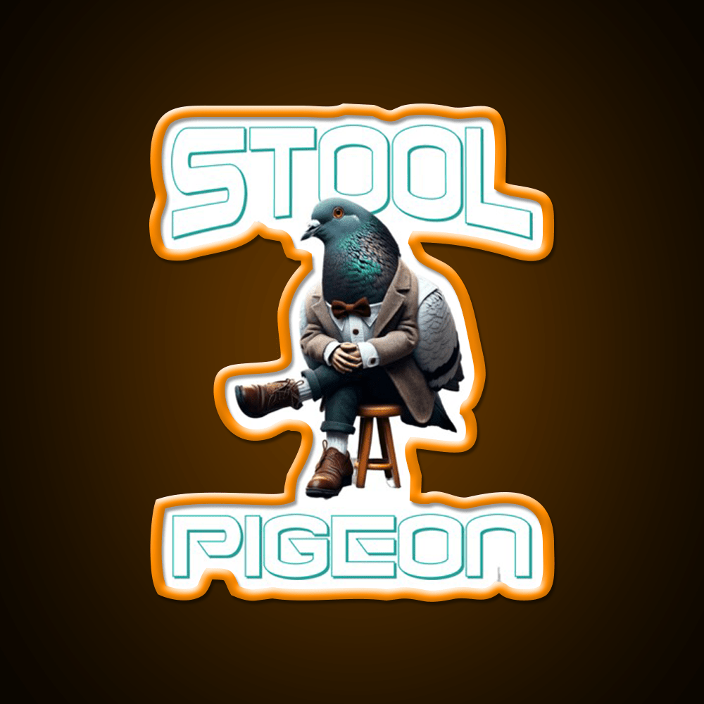 Stool Pigeon Man Cave Bar Led Neon Sign - Shineneon