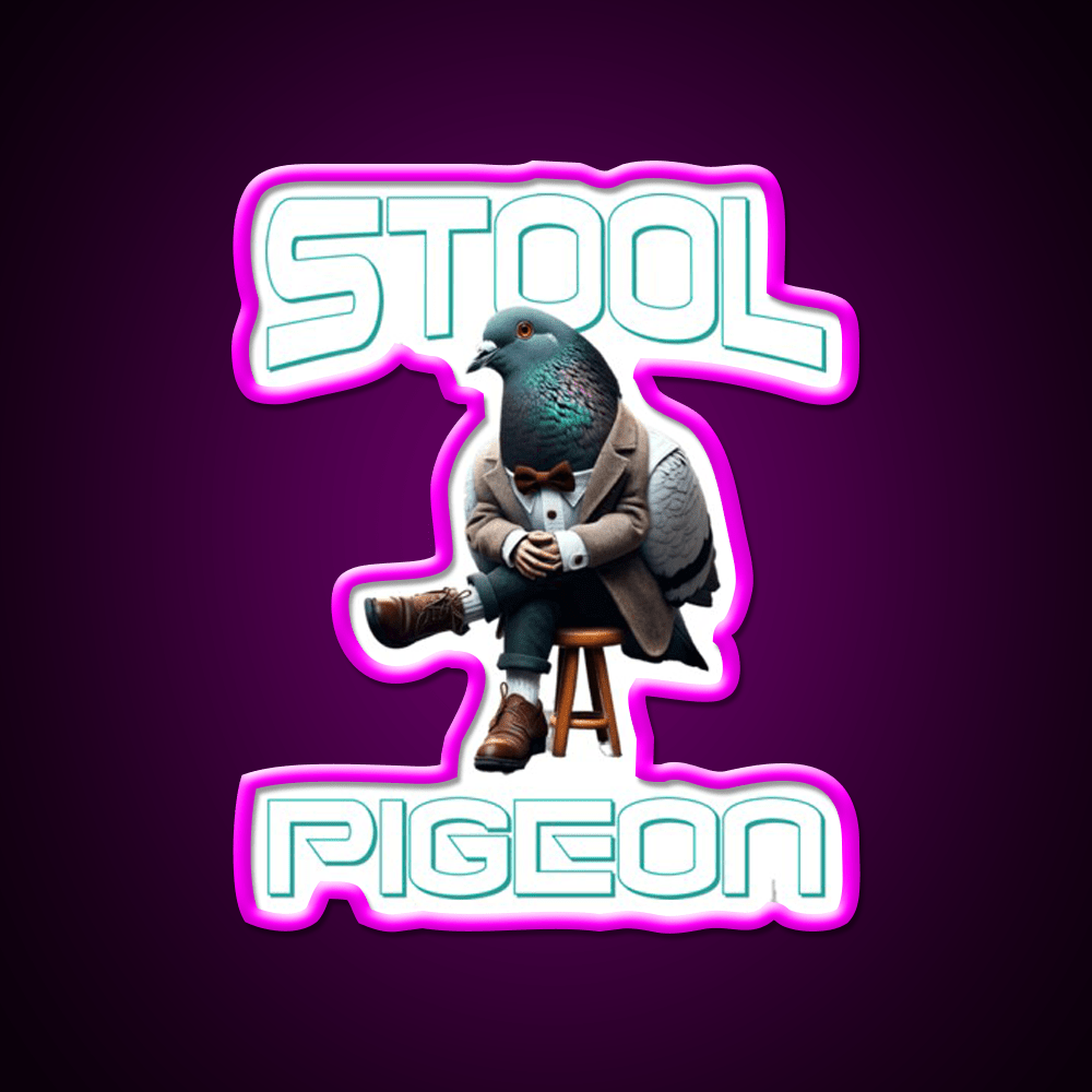 Stool Pigeon Man Cave Bar Led Neon Sign - Shineneon