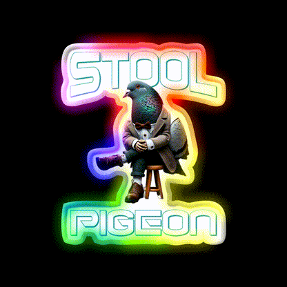 Stool Pigeon Man Cave Bar Led Neon Sign