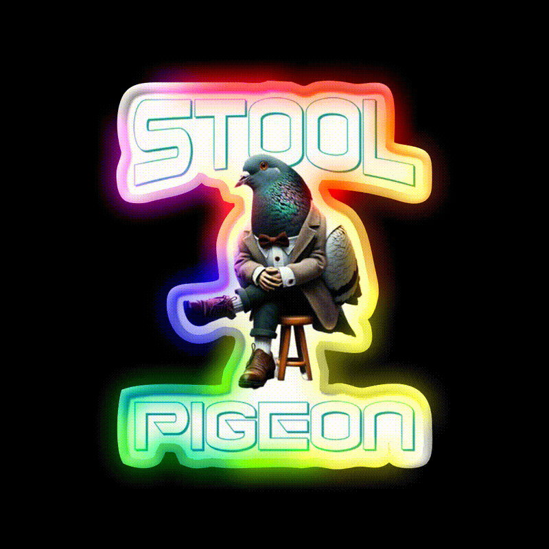 Stool Pigeon Man Cave Bar Led Neon Sign