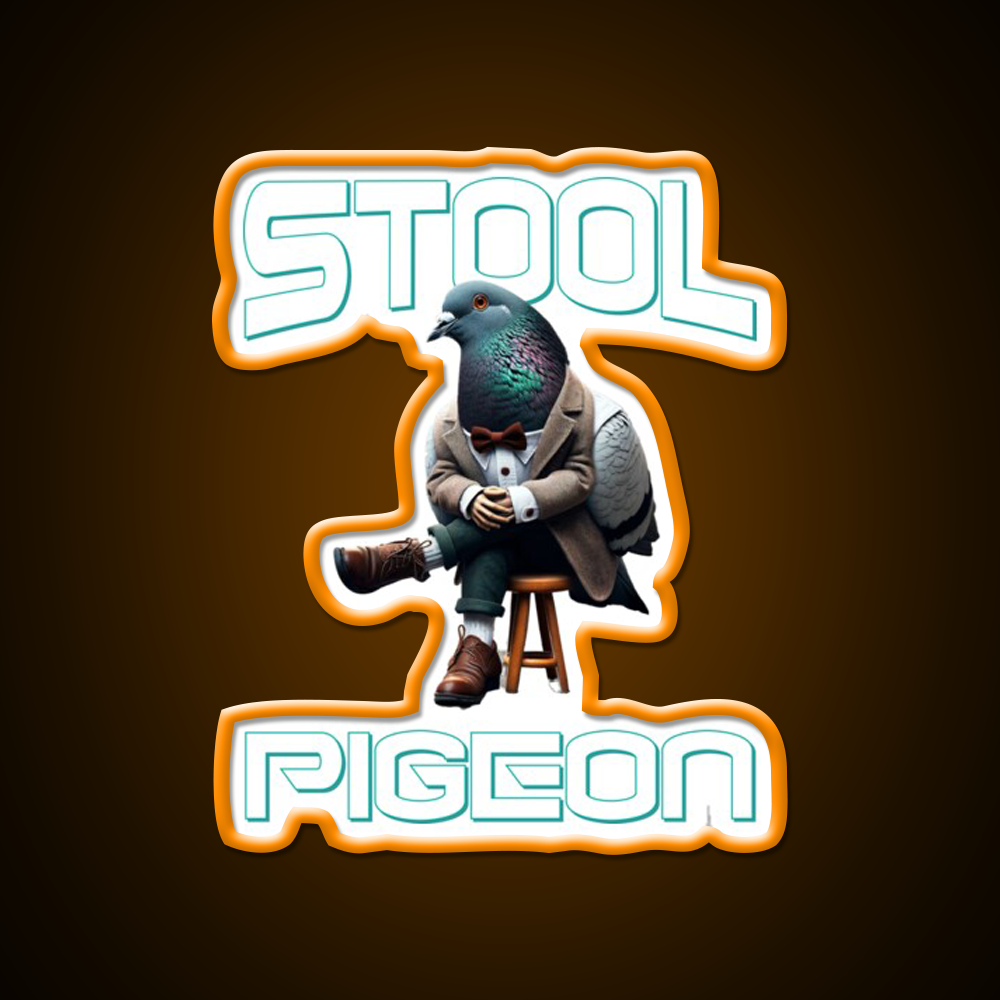 Stool Pigeon Man Cave Bar Led Neon Sign
