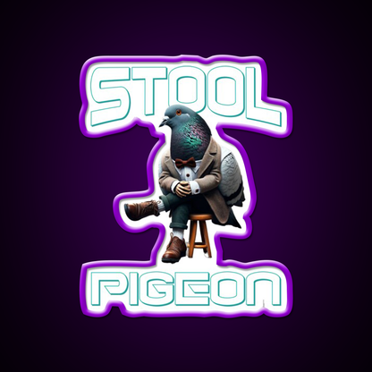 Stool Pigeon Man Cave Bar Led Neon Sign