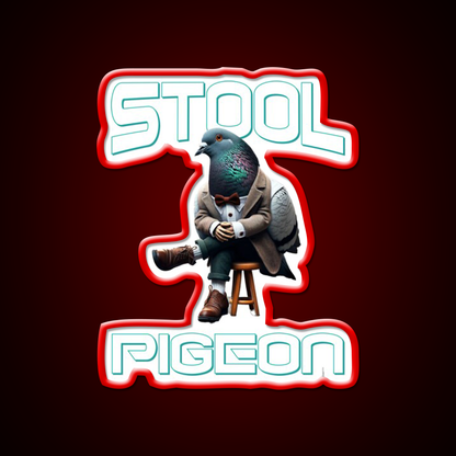 Stool Pigeon Man Cave Bar Led Neon Sign
