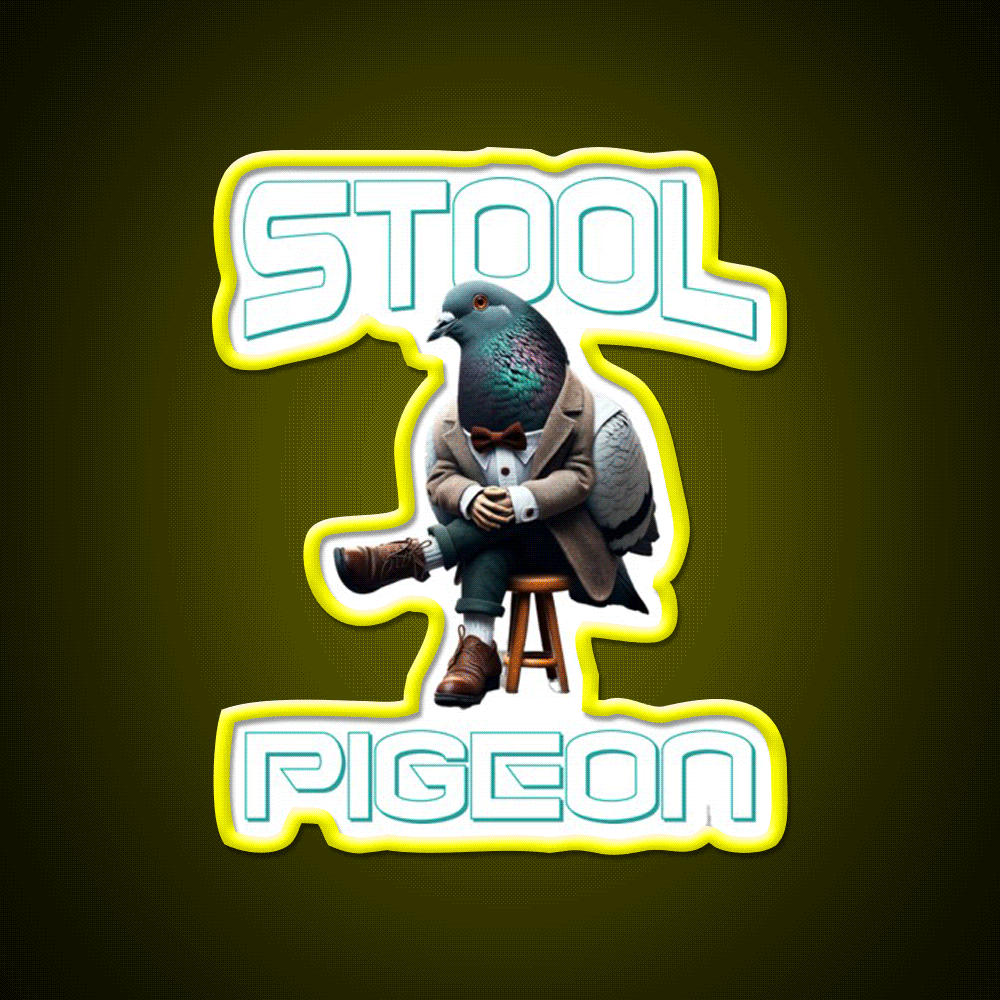 Stool Pigeon Man Cave Bar Led Neon Sign