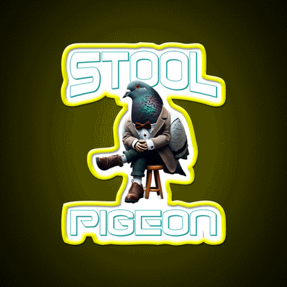 Stool Pigeon Man Cave Bar Led Neon Sign