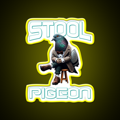 Stool Pigeon Man Cave Bar Led Neon Sign