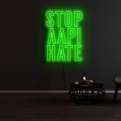 Stop Aapi Hate Led Neon Sign - Shineneon