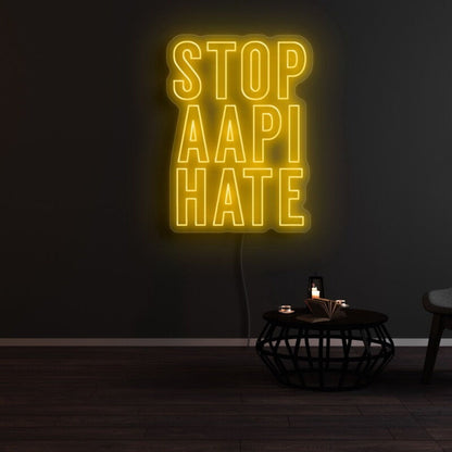 Stop Aapi Hate Led Neon Sign - Shineneon