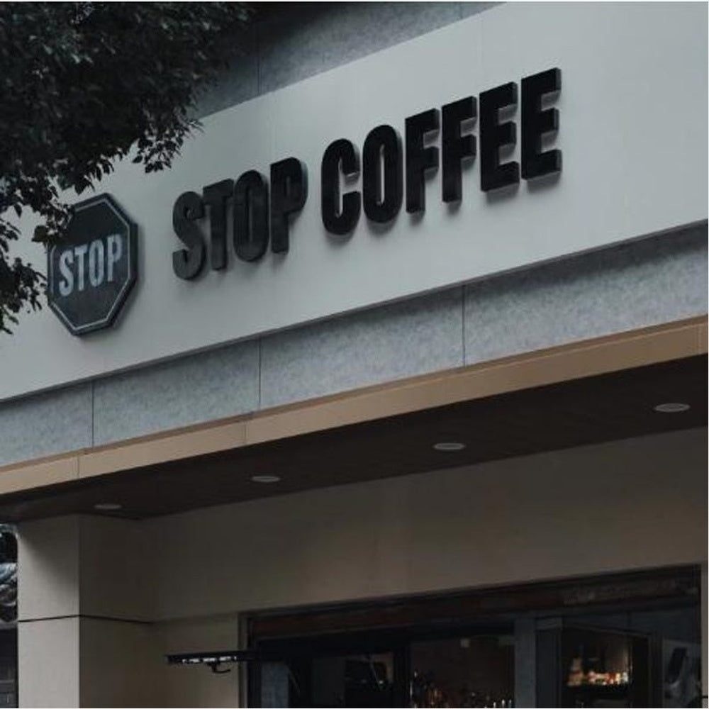Stop Stop Coffee 3D Backlit Channel Letters Led Light Sign