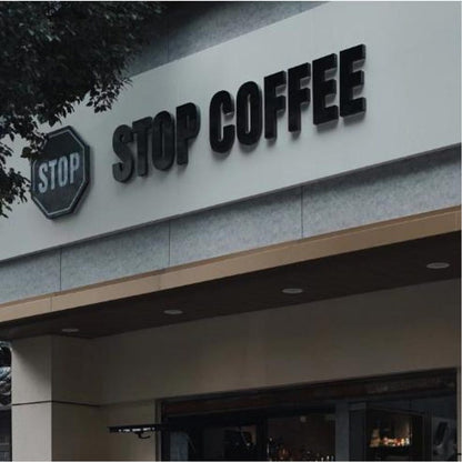 Stop Stop Coffee 3D Backlit Channel Letters Led Light Sign