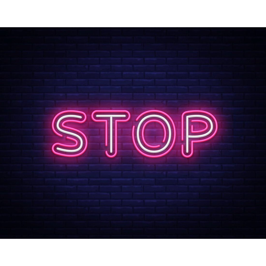 Stop Text Led Sign Business Neon Sign - Shineneon