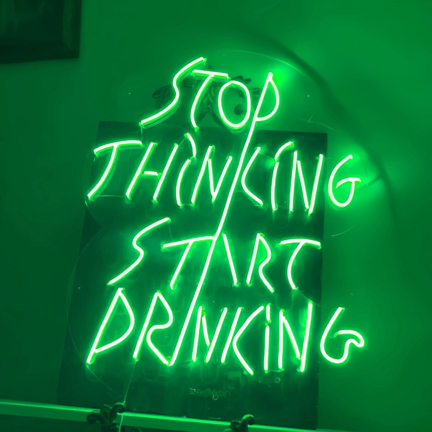 Stop Thinking Neon Prompt To Action | Shineneon